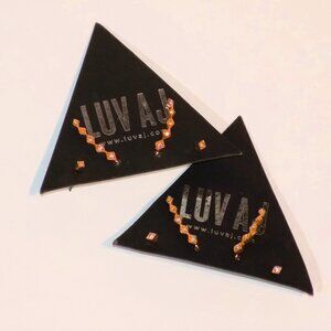 Lot of 2 New Luv AJ Diamond Kite Climber & Stud Crystal Earring Sets Rose Gold